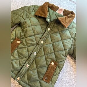 Tommy Bahama Toddler Green Quilted Jacket with Brown Accents - 2T